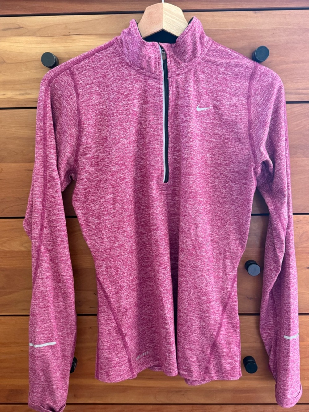 Nike Women's Heathered Raspberry 1/4 Zip Athletic Pullover